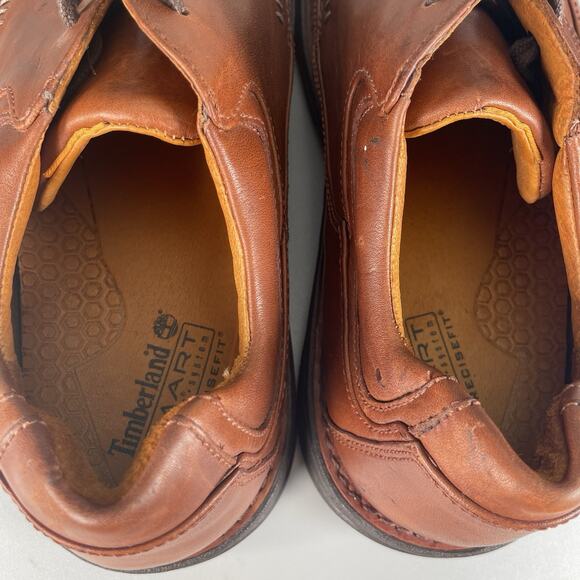 Timberland 73512 Men’s 9-9.5 Brown Leather Smart Comfort Oxfords Shoe Waterproof - Picture 8 of 9